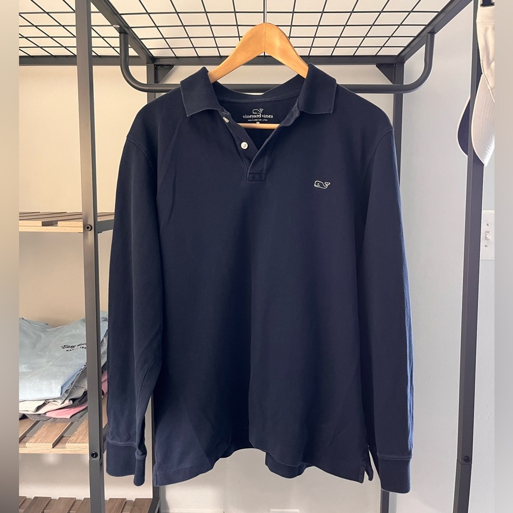 Mens Size M Long Sleeve Polo
